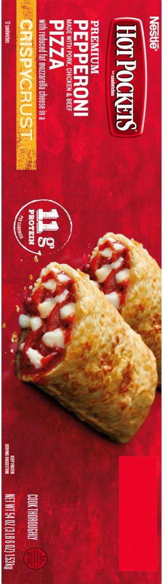 slide 7 of 8, Hot Pockets Premium Pepperoni Pizza Value Pack, 12 ct