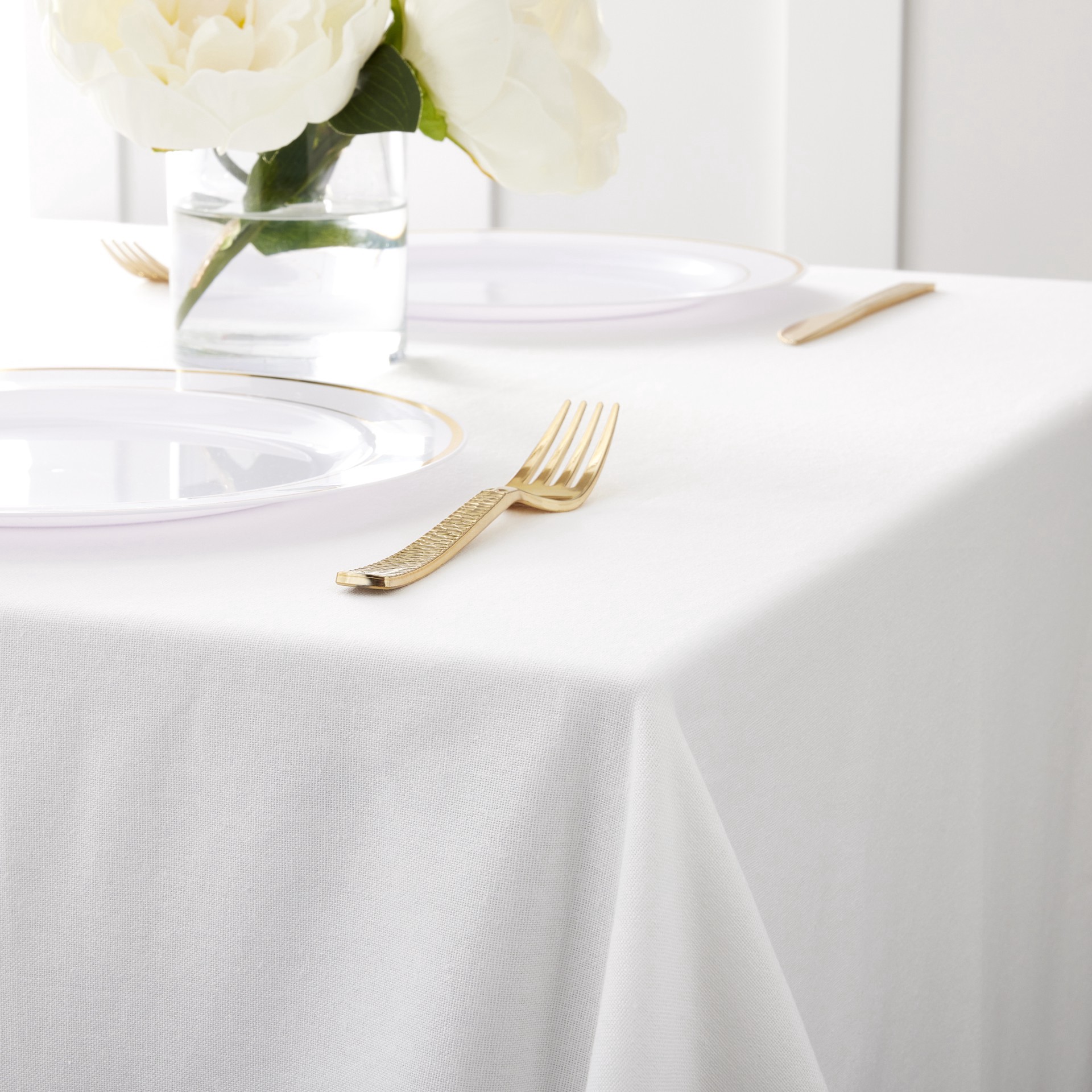 slide 3 of 3, 84" Solid Cotton Table Cover By Celebrate It, 60 in x 84 in