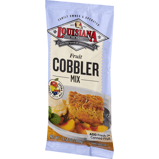 slide 16 of 18, Louisiana Fish Fry Products Fruit Cobbler Mix 10.58 oz, 10 oz