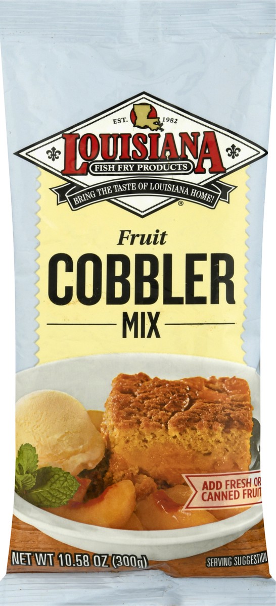 slide 1 of 18, Louisiana Fish Fry Products Fruit Cobbler Mix 10.58 oz, 10 oz