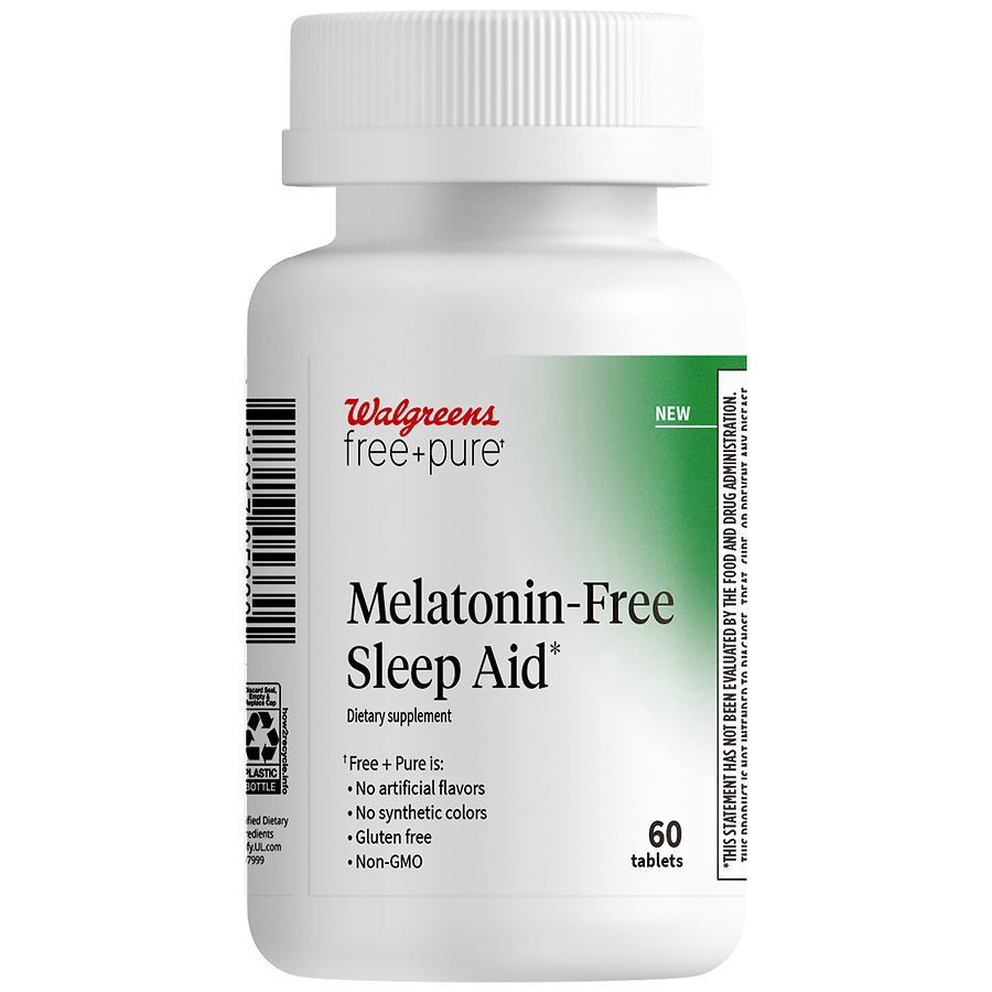 slide 1 of 5, Walgreens Free & Pure Melatonin Free Sleep Aid, 60 ct