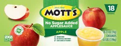 Mott's Unsweetened Applesauce - 3.9 oz / 18 ct