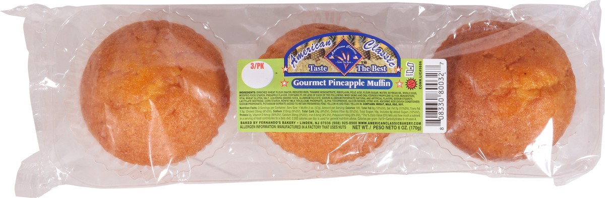 slide 9 of 13, American Classic Gourmet Pineapple Muffin 3 ea, 3 ct