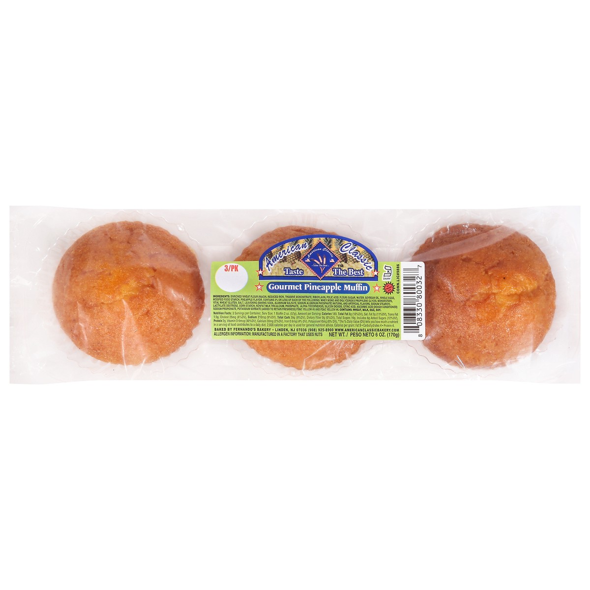 slide 1 of 13, American Classic Gourmet Pineapple Muffin 3 ea, 3 ct