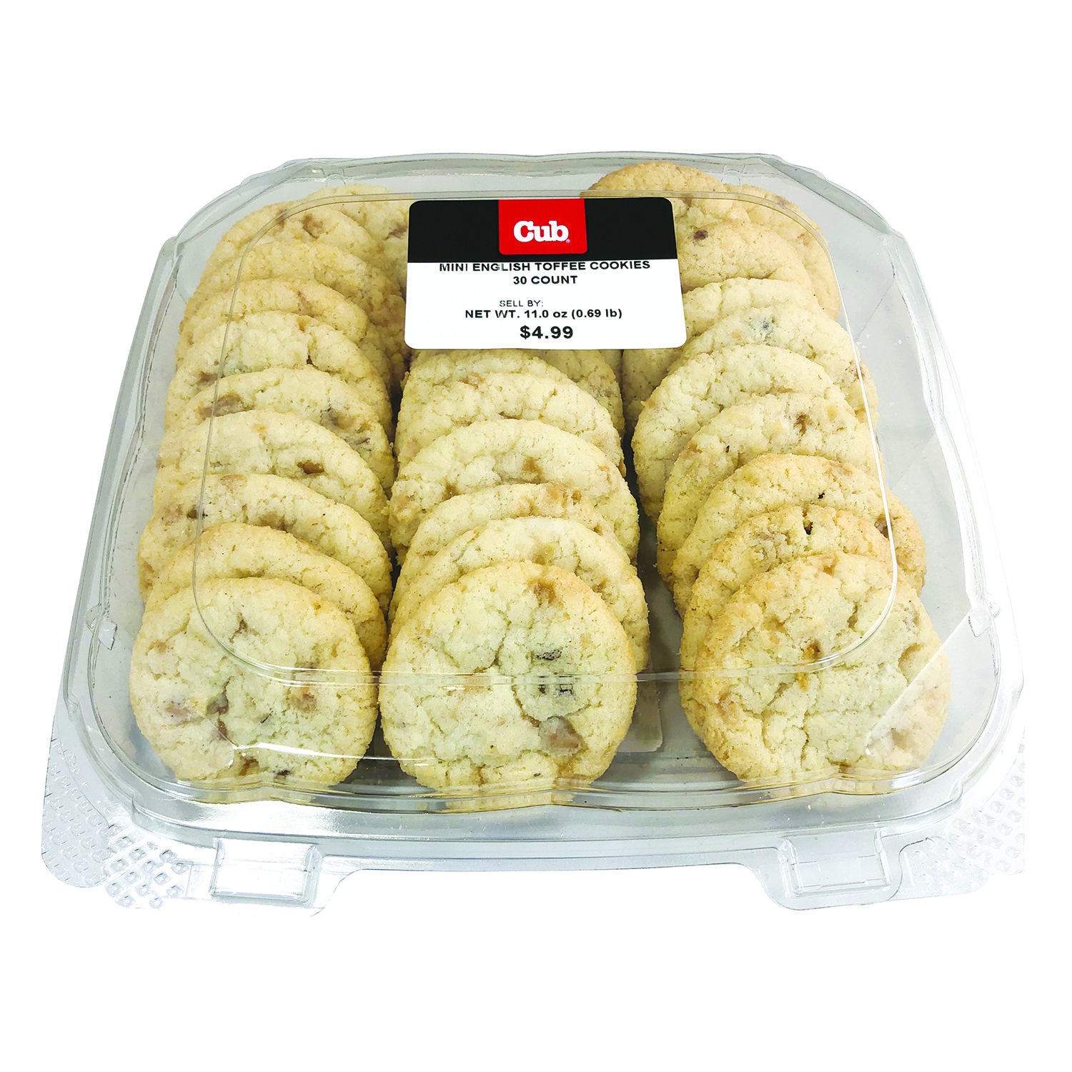 slide 1 of 1, Cub English Toffee Cookies Mini, 30 Each, 30 ct