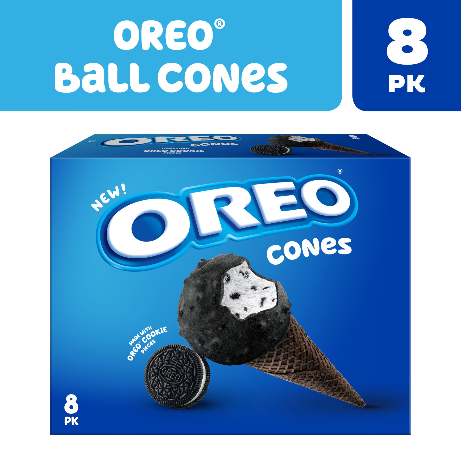 slide 2 of 5, Oreo Cones Frozen Dairy Dessert 8 ea, 8 ct