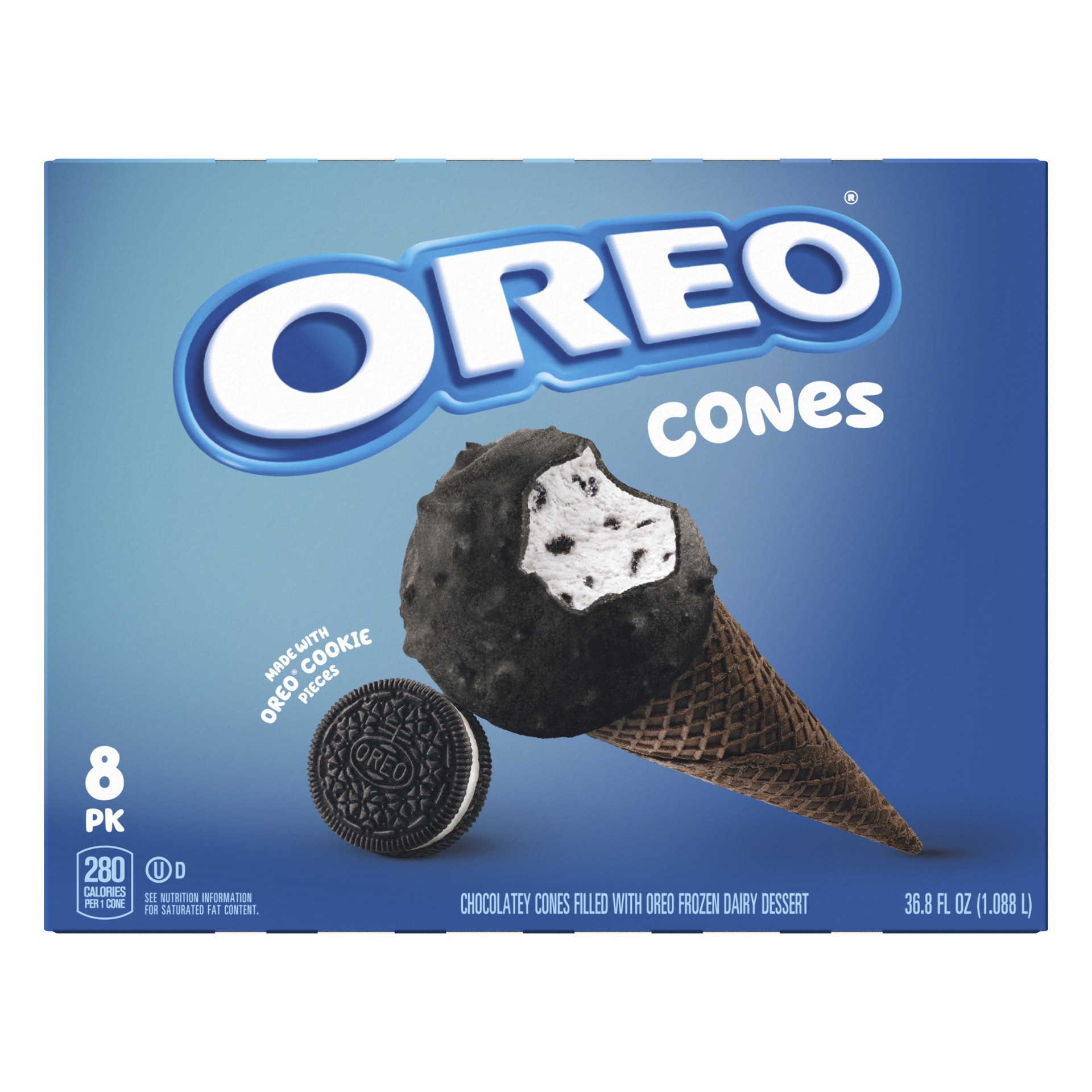 Oreo Frozen Dairy Dessert Cones 8 ea 8 ct | Shipt