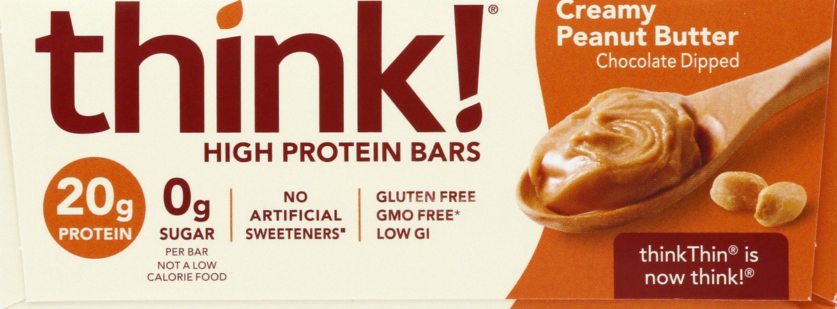 slide 7 of 7, thinkThin Creamy Peanut Butter High Protein Bar, 2.1 oz