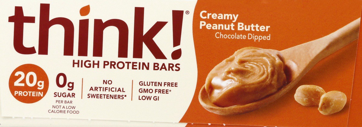 slide 2 of 7, thinkThin Creamy Peanut Butter High Protein Bar, 2.1 oz