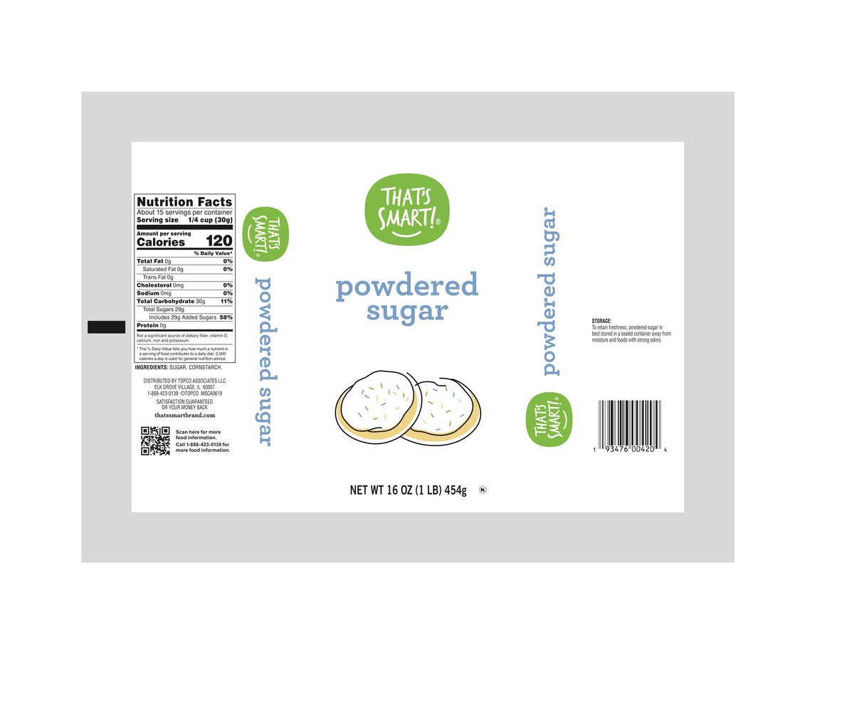 slide 12 of 16, That's Smart! Powdered Sugar 16 oz, 16 oz