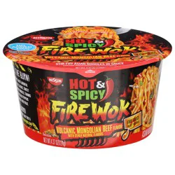 Nissin Hot & Spicy Fire Wok Volcanic Mongolian Beef