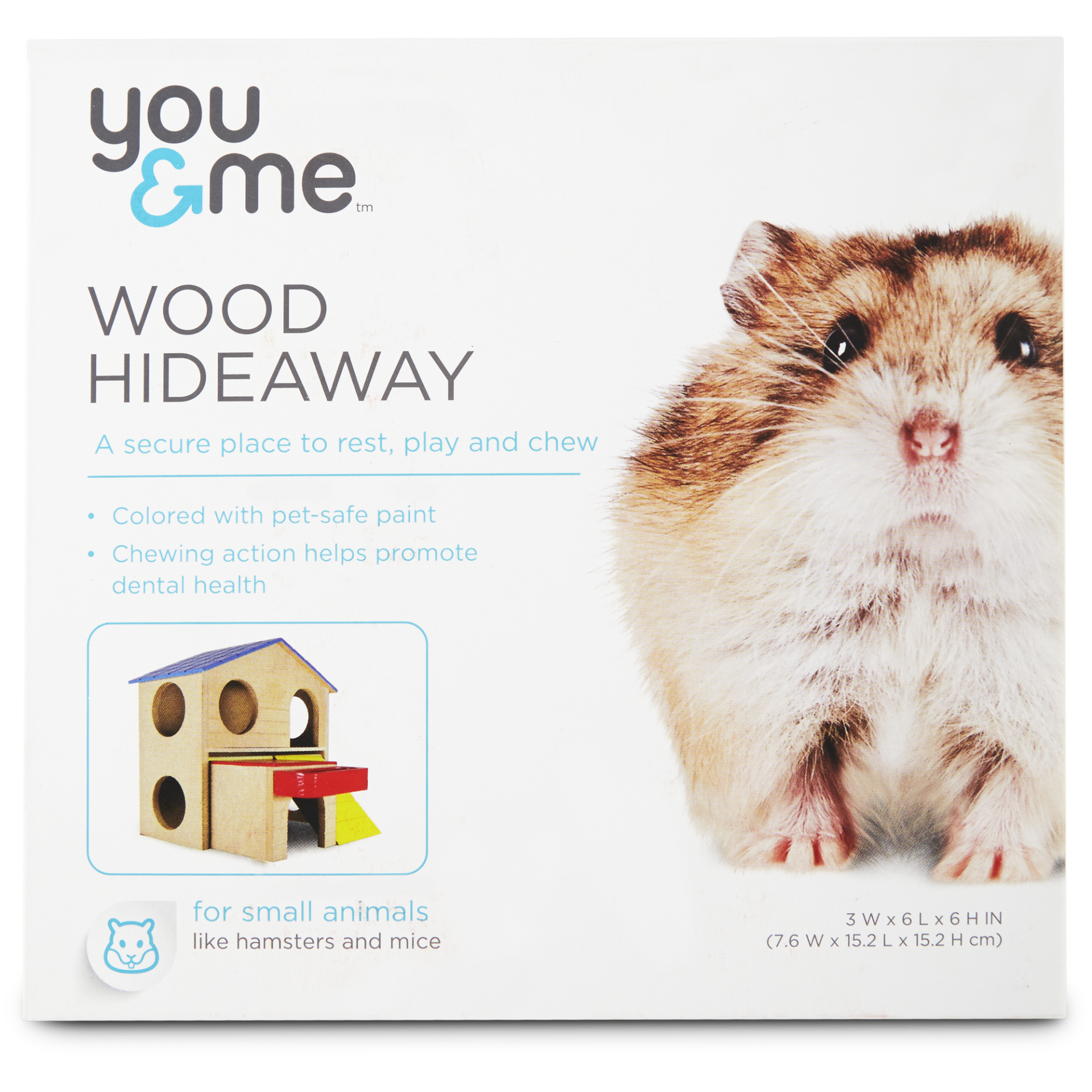 slide 1 of 1, You & Me Large Wood 2-Story Hamster House, 1 ct