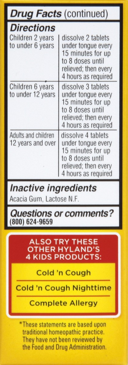 slide 4 of 4, Hyland's Hylands Cold & Flu Kids, 125 ct