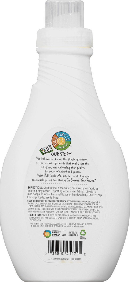 slide 11 of 12, Full Circle Market Free & Clear Fabric Softener 32 oz, 32 oz