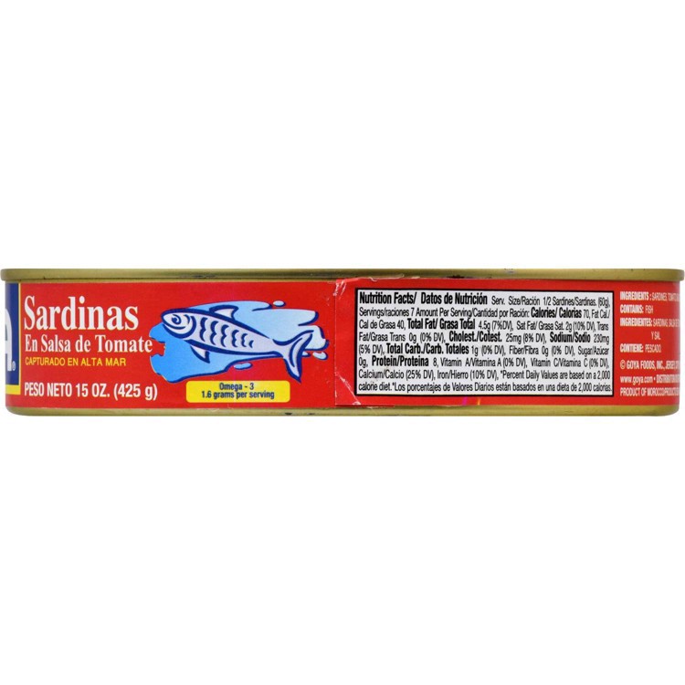 slide 4 of 22, Goya Sardines 15 oz, 15 oz