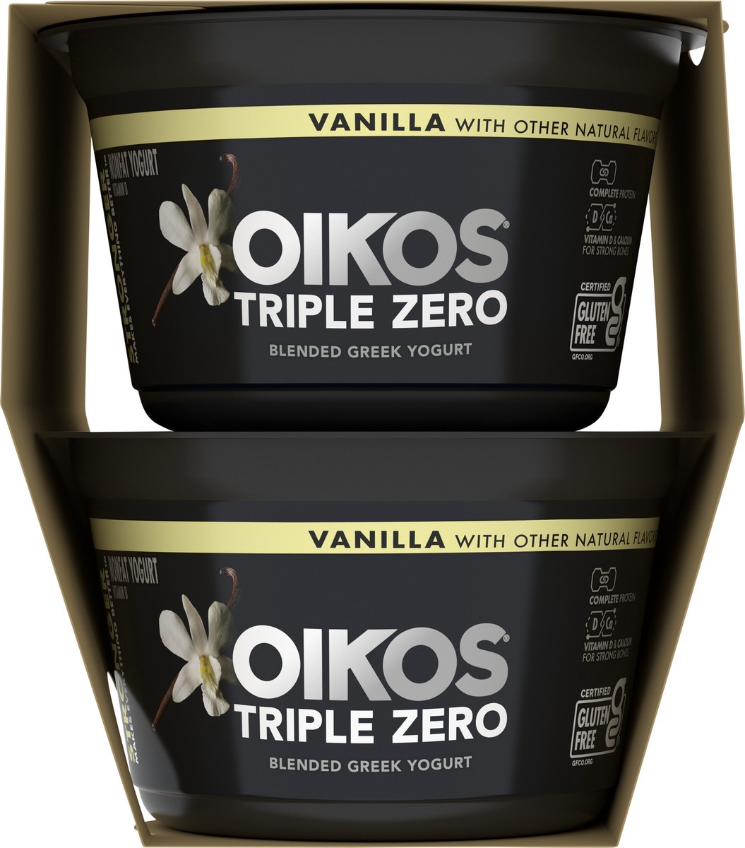 slide 7 of 9, Oikos Triple Zero Vanilla Greek Yogurt - 4ct/5.3oz Cups, 4 ct; 5.3 oz