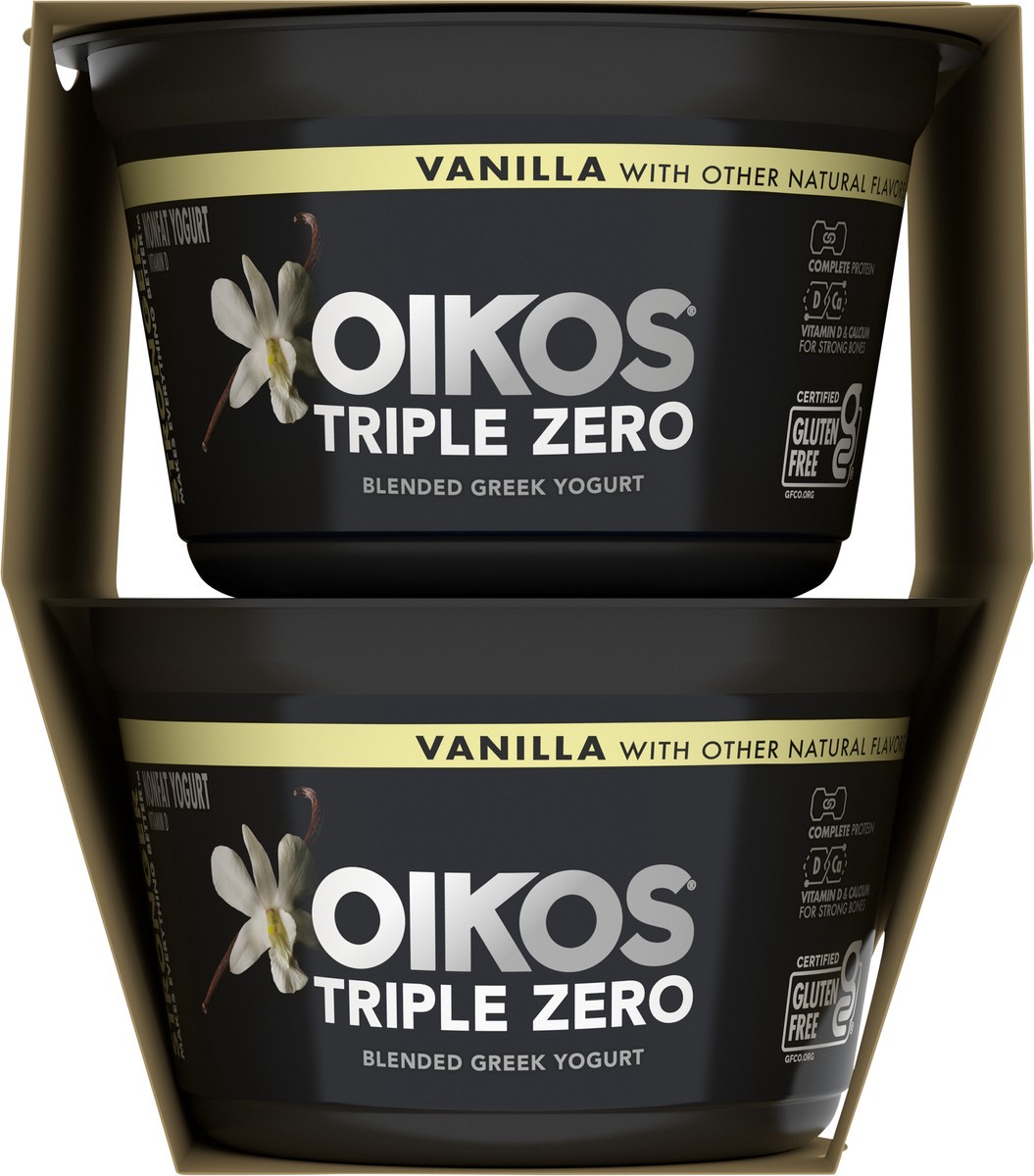 slide 5 of 9, Oikos Triple Zero Vanilla Greek Yogurt - 4ct/5.3oz Cups, 4 ct; 5.3 oz