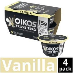 Oikos Triple Zero Vanilla Greek Yogurt Cups