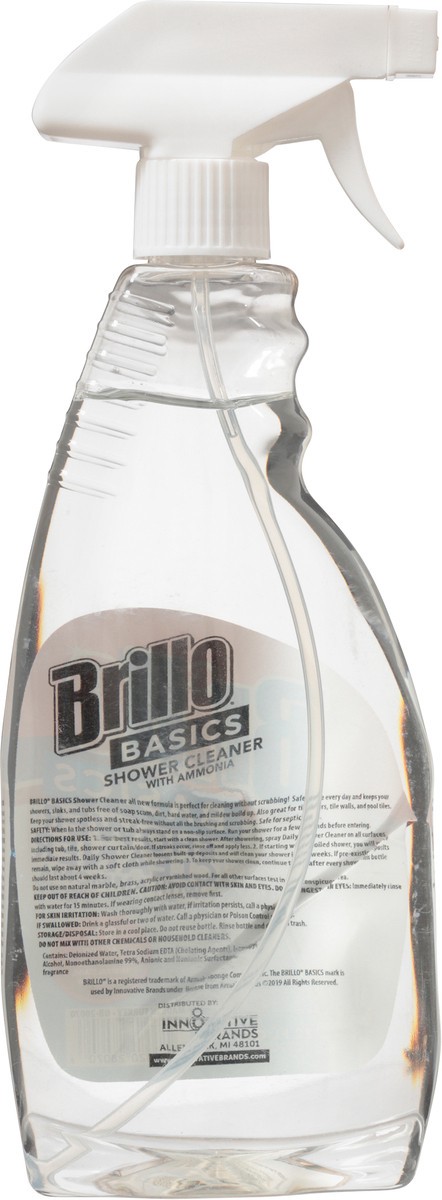 slide 6 of 9, Brillo Basics Shower Cleaner with Ammonia 22 fl oz, 22 fl oz