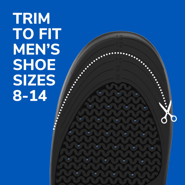 slide 4 of 29, Dr. Scholl's Work All-Day Superior Comfort Insoles (with) Massaging Gel, Men, 1 Pair, Trim to Fit, 1 ct