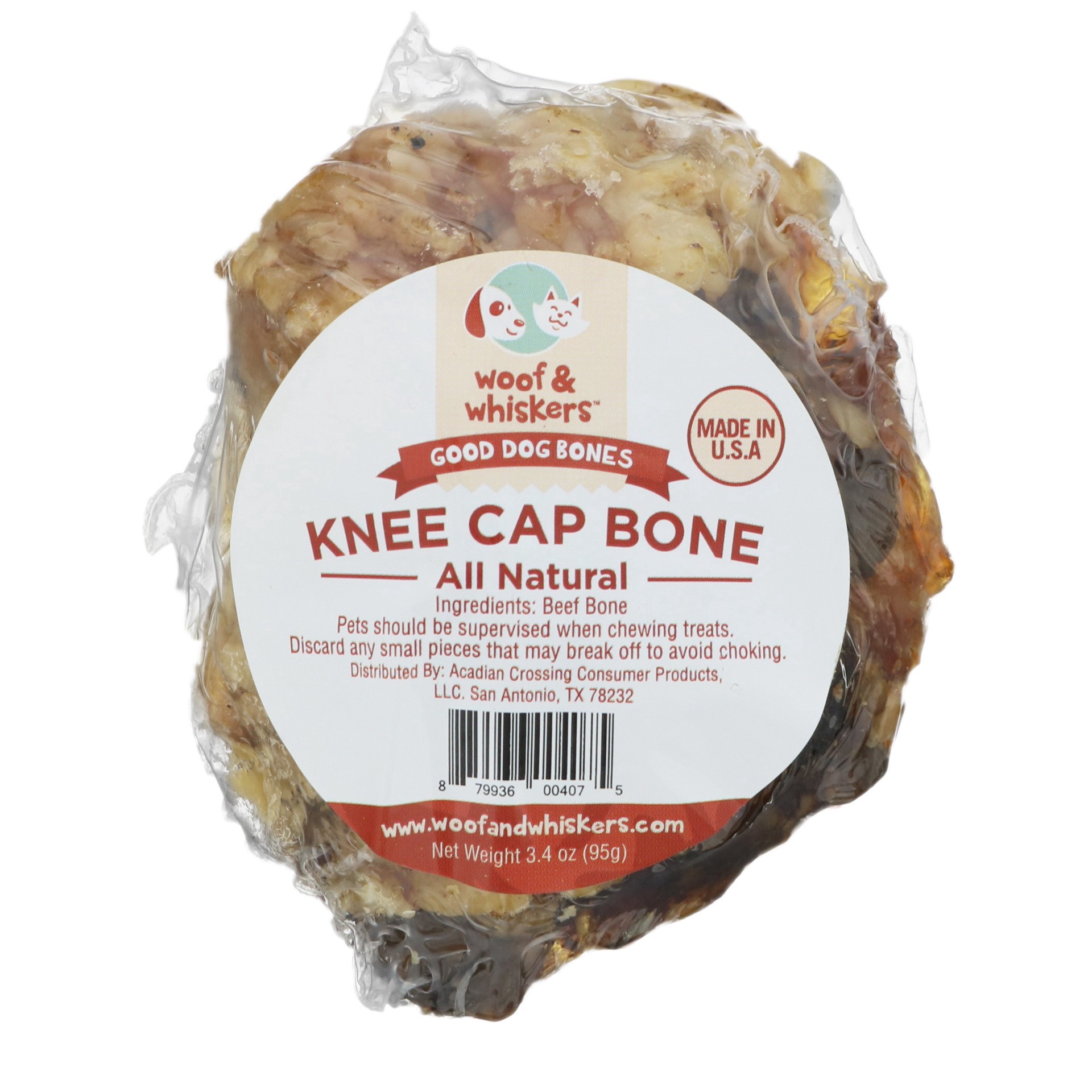 slide 1 of 1, Woof and Whiskers Beef Knee Cap Bone&nbsp;, 1 ct