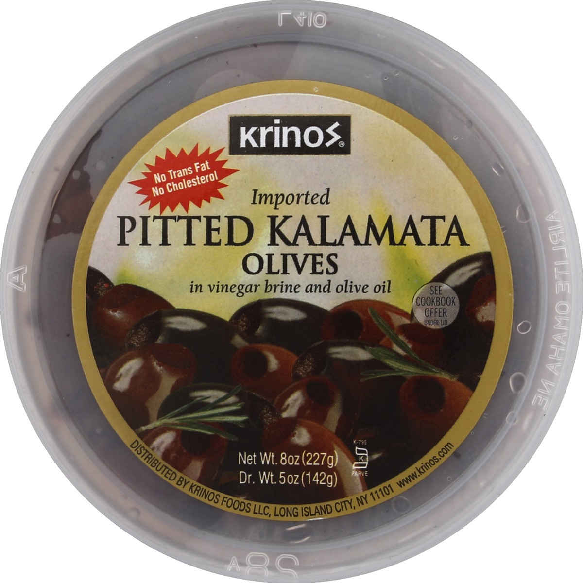 slide 2 of 3, Krinos Pitted Kalamata Olives, 8 oz