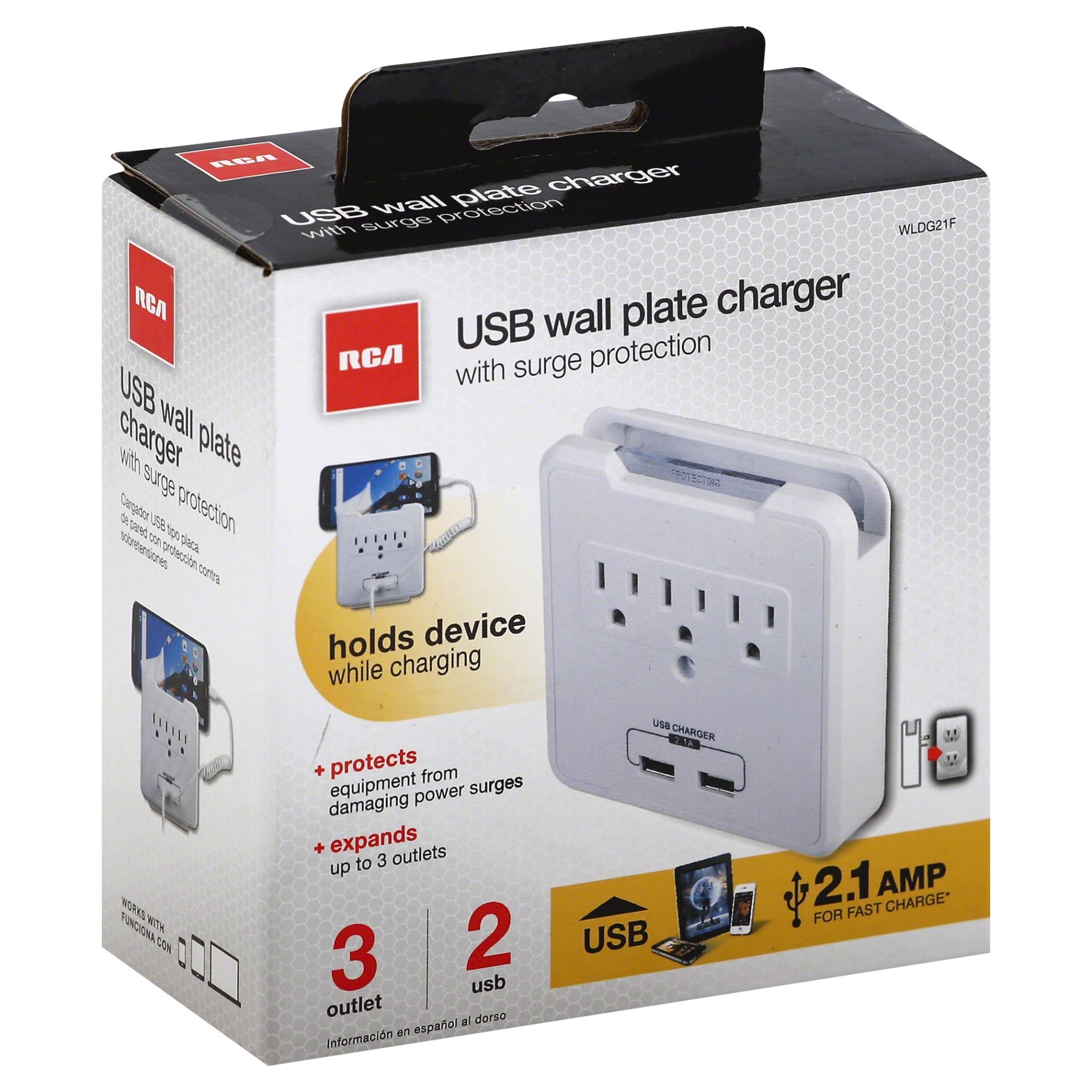 slide 1 of 1, USB Wall Charger and Surge Protector, 1 ct