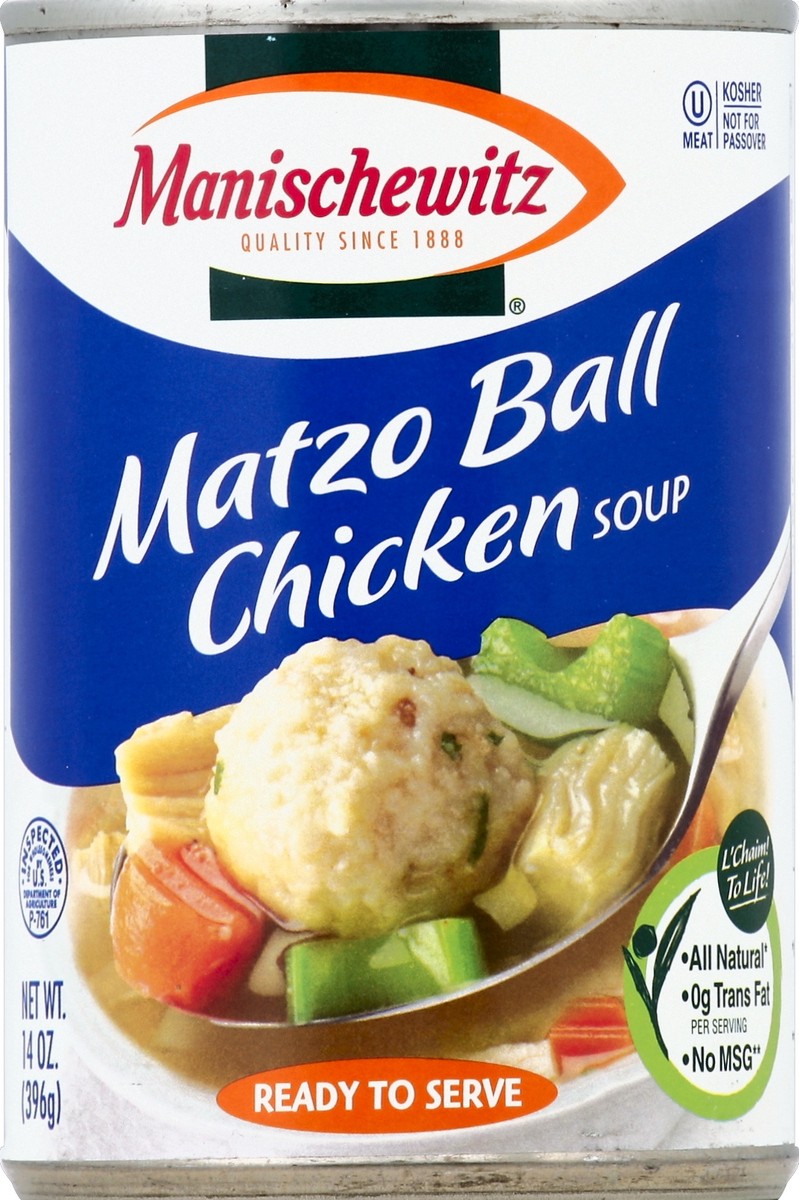 slide 2 of 2, Manischewitz Matzo Ball Chicken Soup, 14 fl oz