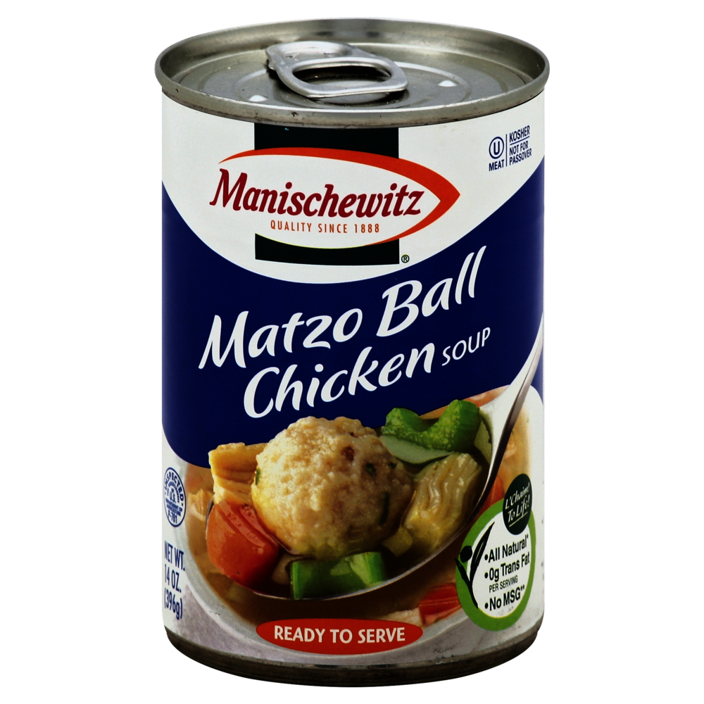 slide 1 of 2, Manischewitz Matzo Ball Chicken Soup, 14 fl oz