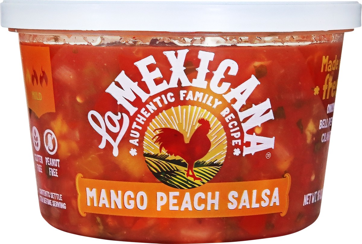 slide 3 of 9, La Mexicana Mango Peach Salsa 16oz, 16 oz