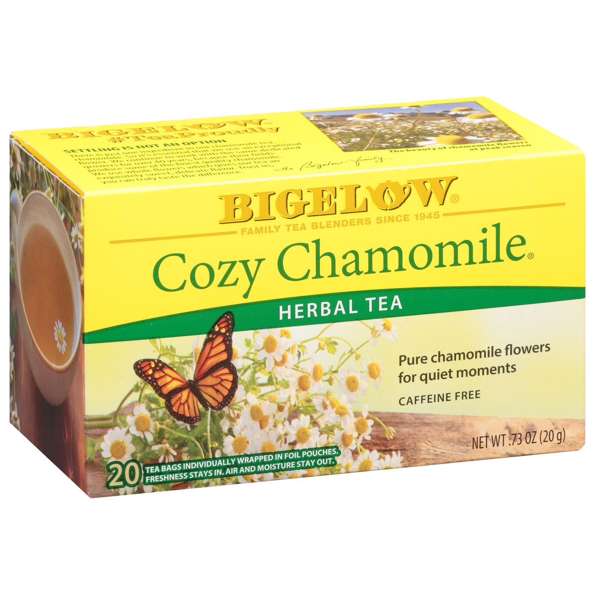 slide 6 of 9, Bigelow Herbal Tea, Cozy Chamomile, Bags, 20 ct