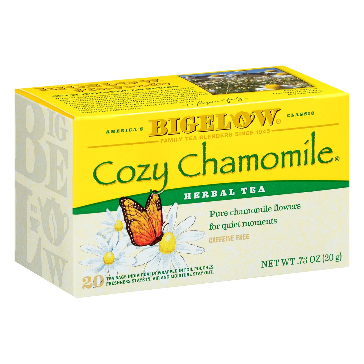 slide 2 of 9, Bigelow Cozy Chamomile Herb Tea, 20 ct