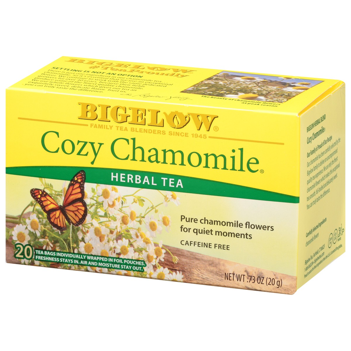 slide 2 of 9, Bigelow Herbal Tea, Cozy Chamomile, Bags, 20 ct