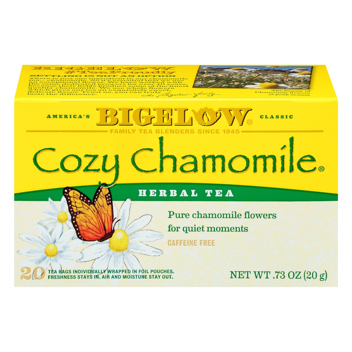 slide 1 of 9, Bigelow Cozy Chamomile Herb Tea, 20 ct