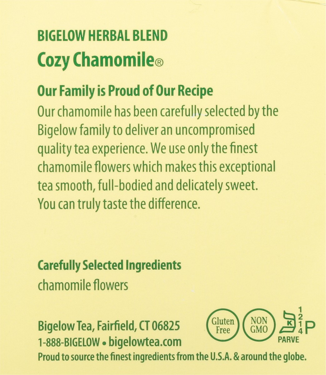 slide 4 of 9, Bigelow Herbal Tea, Cozy Chamomile, Bags, 20 ct