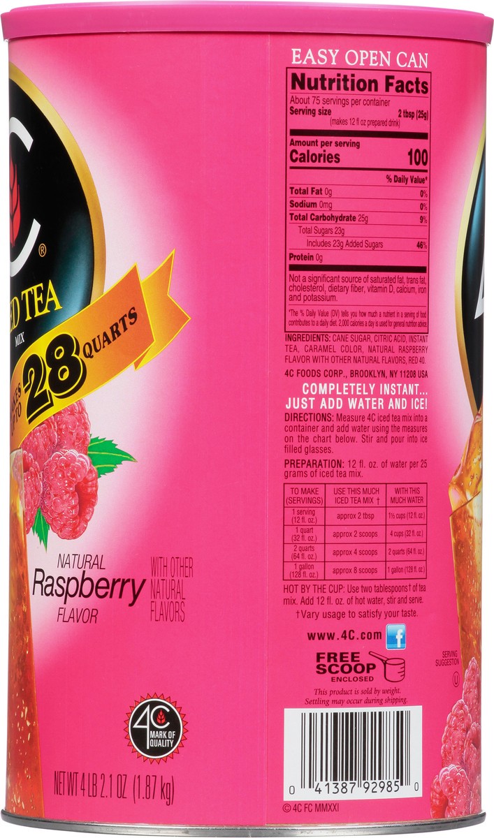 slide 14 of 14, 4C Raspberry Iced Tea Mix, 70.3 oz