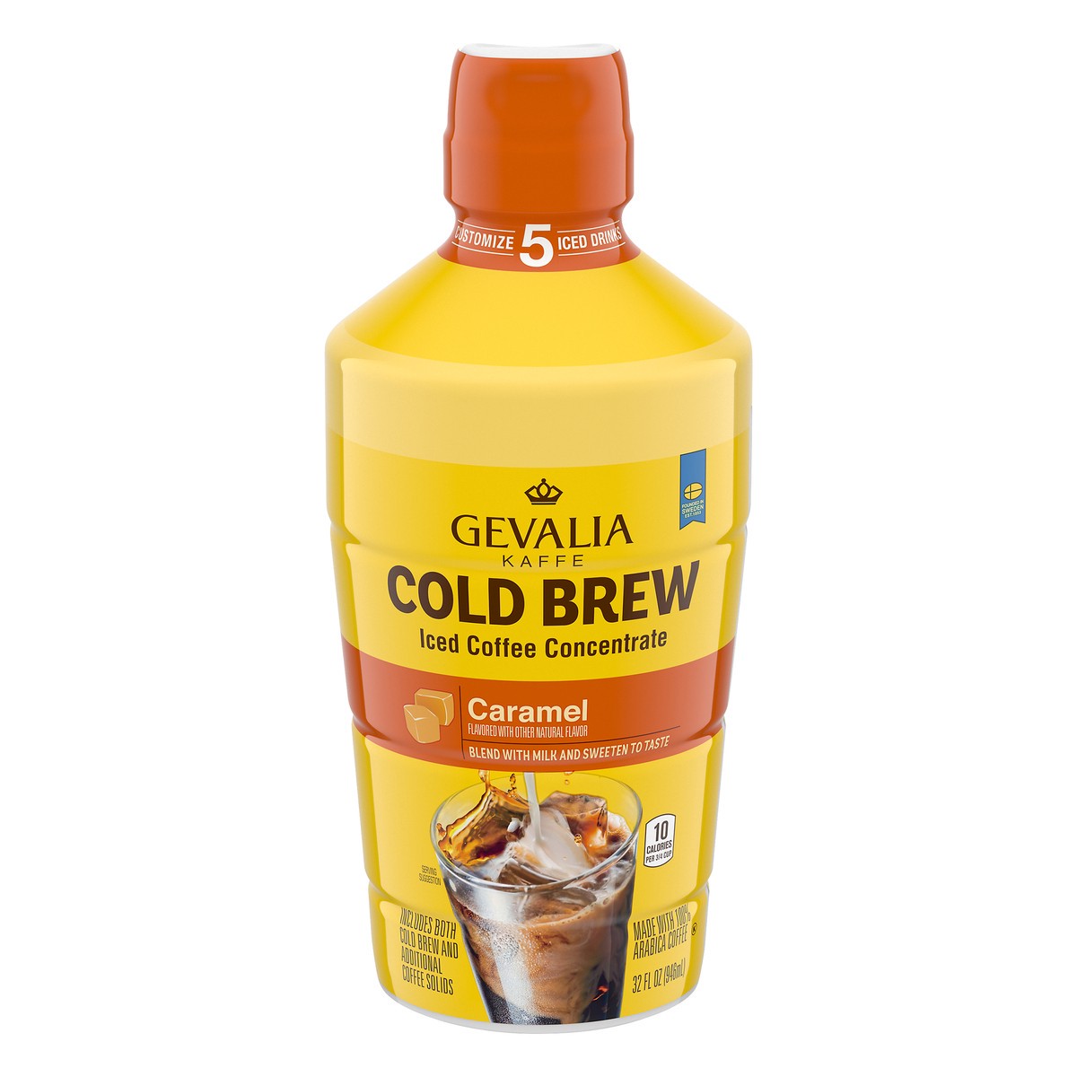 slide 14 of 14, Gevalia Caramel Cold Brew Iced Coffee Concentrate, Caffeinated- 32 fl oz, 32 fl oz