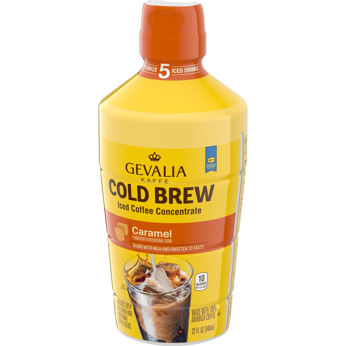 slide 6 of 14, Gevalia Caramel Cold Brew Iced Coffee Concentrate, Caffeinated- 32 fl oz, 32 fl oz