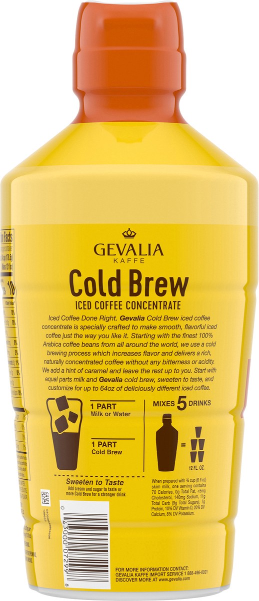 slide 7 of 14, Gevalia Caramel Cold Brew Iced Coffee Concentrate, Caffeinated- 32 fl oz, 32 fl oz