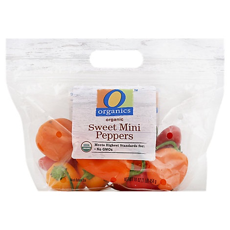 slide 1 of 1, O Organics Organic Peppers Bell Peppers Sweet Mini, 