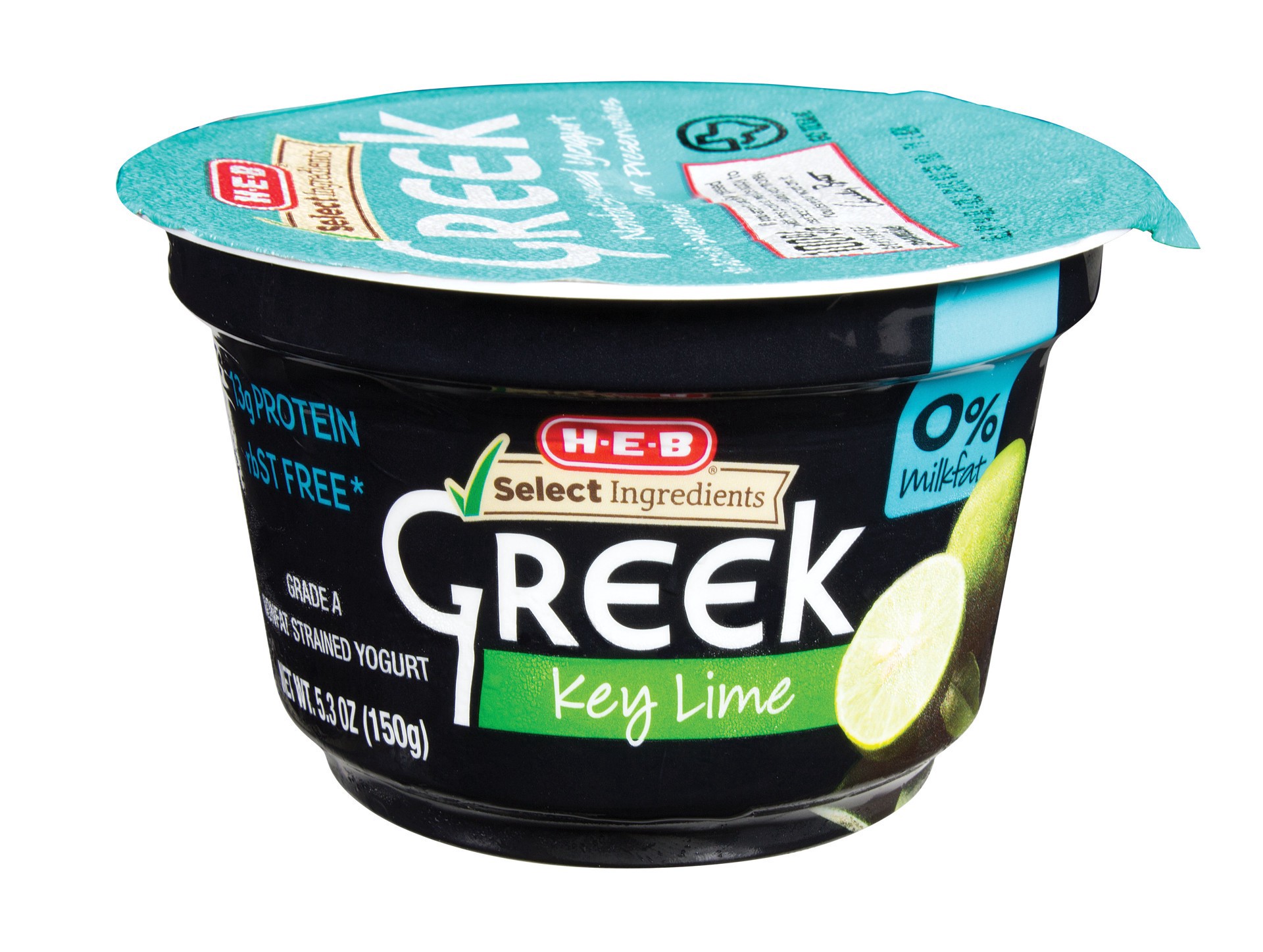 slide 1 of 1, H-E-B Greek Yogurt Key Lime, 5.3 oz