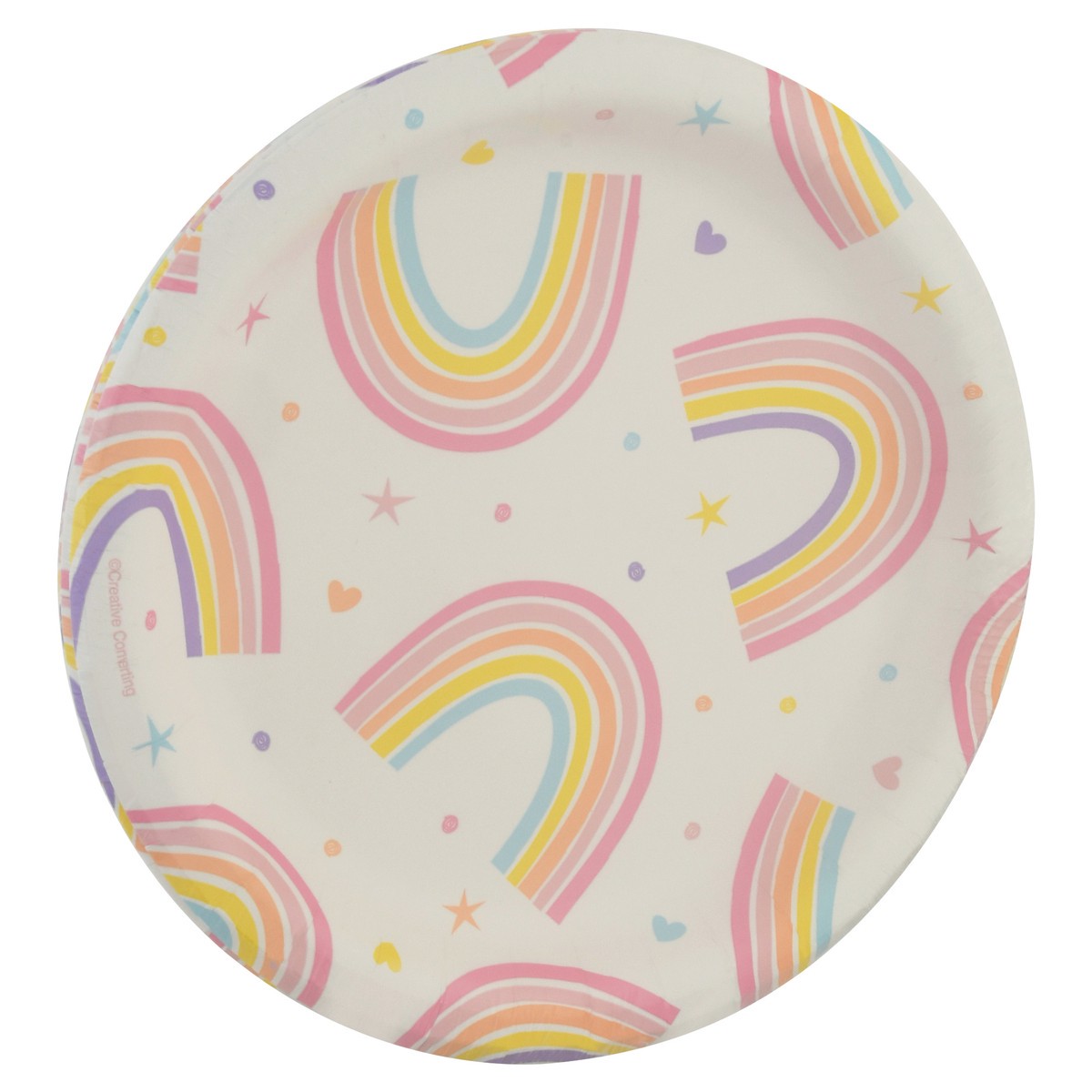 slide 7 of 12, Celebrations Happy Rainbow Plate, 8 ct