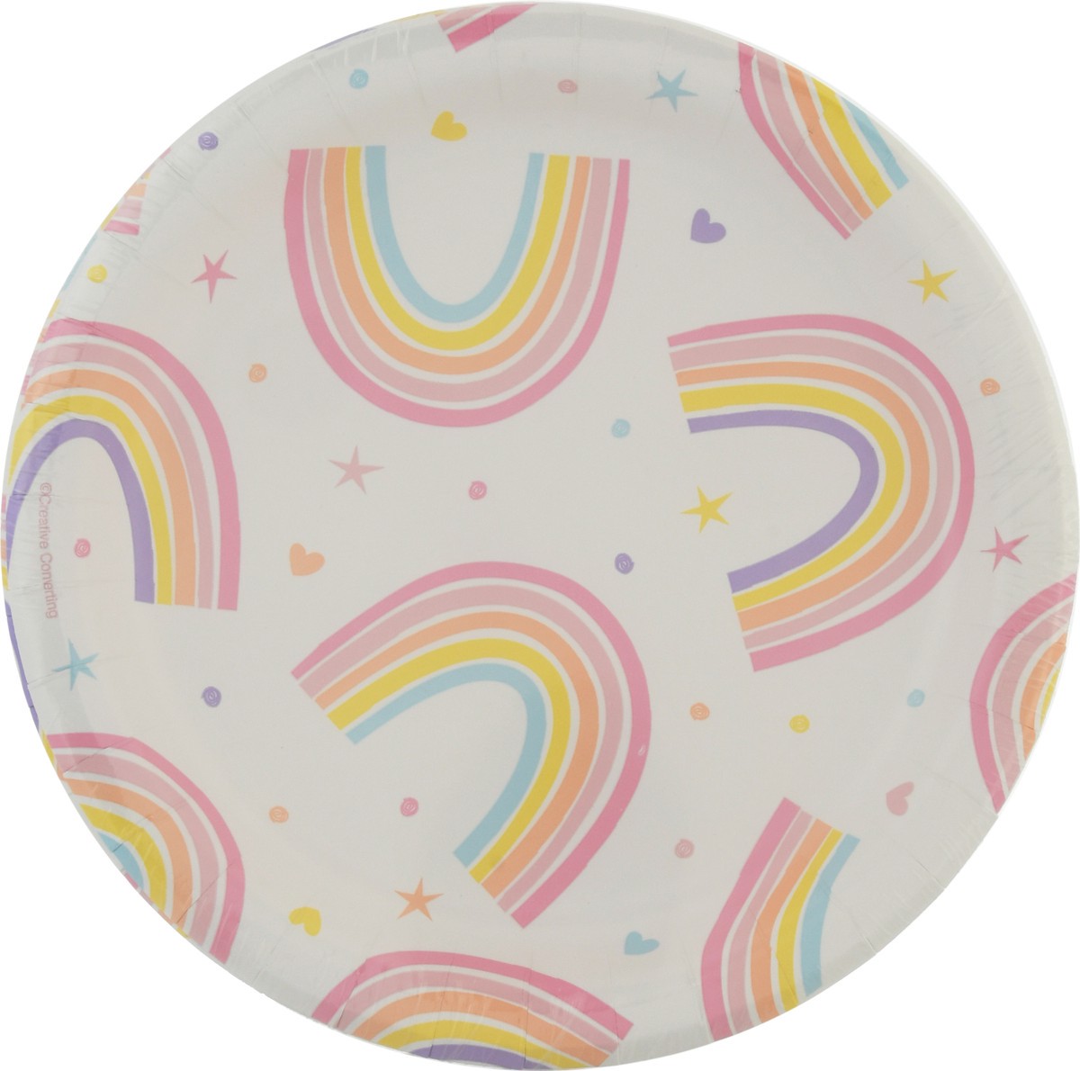 slide 6 of 12, Celebrations Happy Rainbow Plate, 8 ct