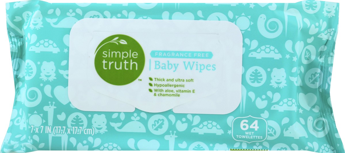 slide 1 of 5, Simple Truth Baby Wipes 64 ea, 64 ct