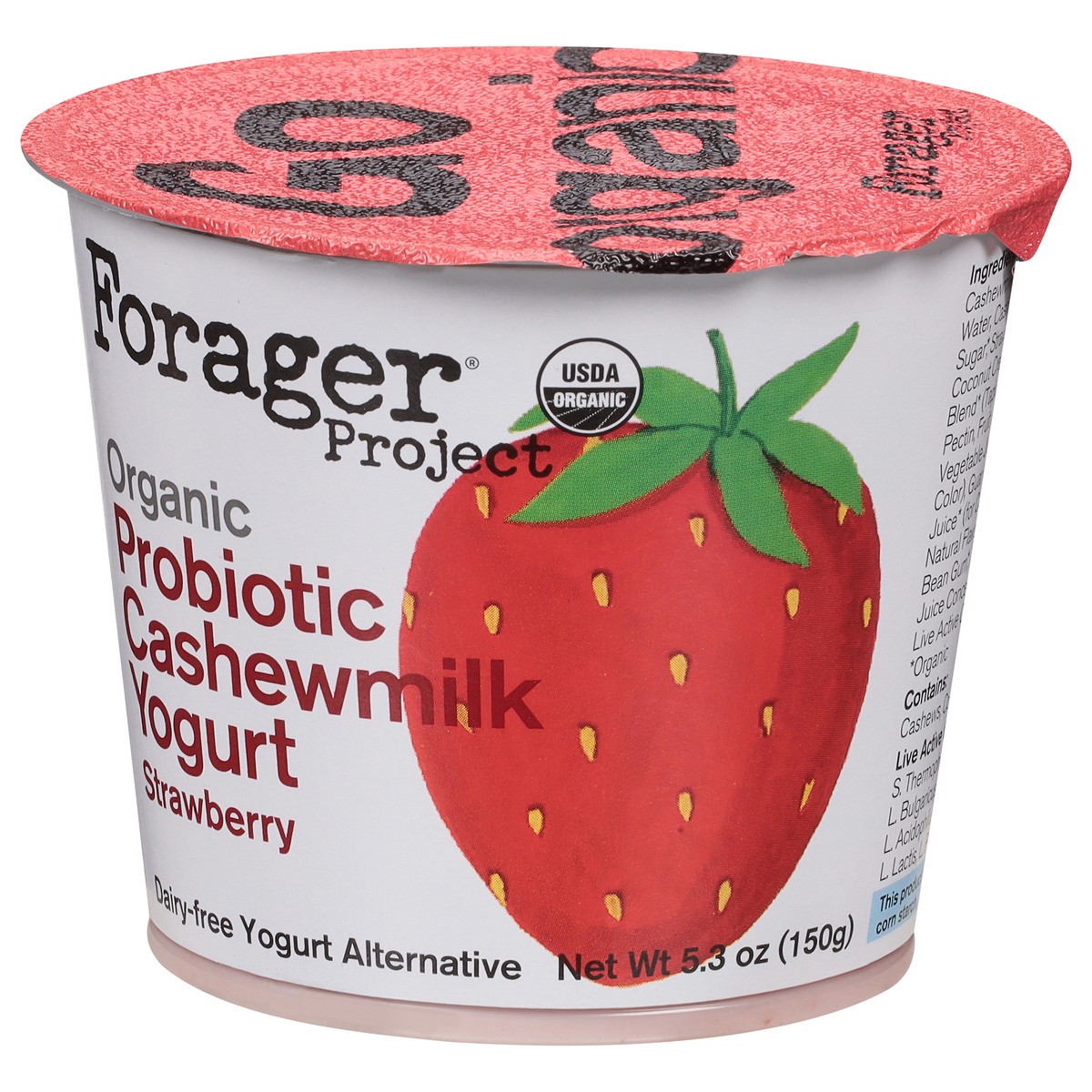 slide 2 of 14, Forager Project Organic Strawberry Cashewmilk Yogurt 5.3 oz, 5.3 oz