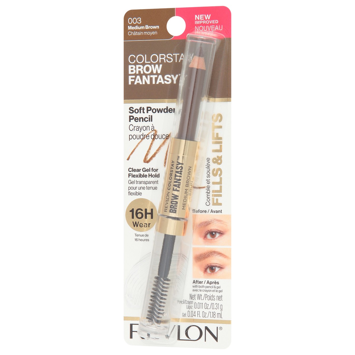 slide 2 of 13, Revlon Brow Fantasy 003 Medium Brown Soft Powder Pencil Packed, Unspecified 1 ea, 1 ct