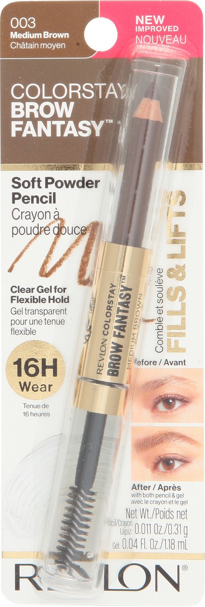 slide 11 of 13, Revlon Brow Fantasy 003 Medium Brown Soft Powder Pencil Packed, Unspecified 1 ea, 1 ct
