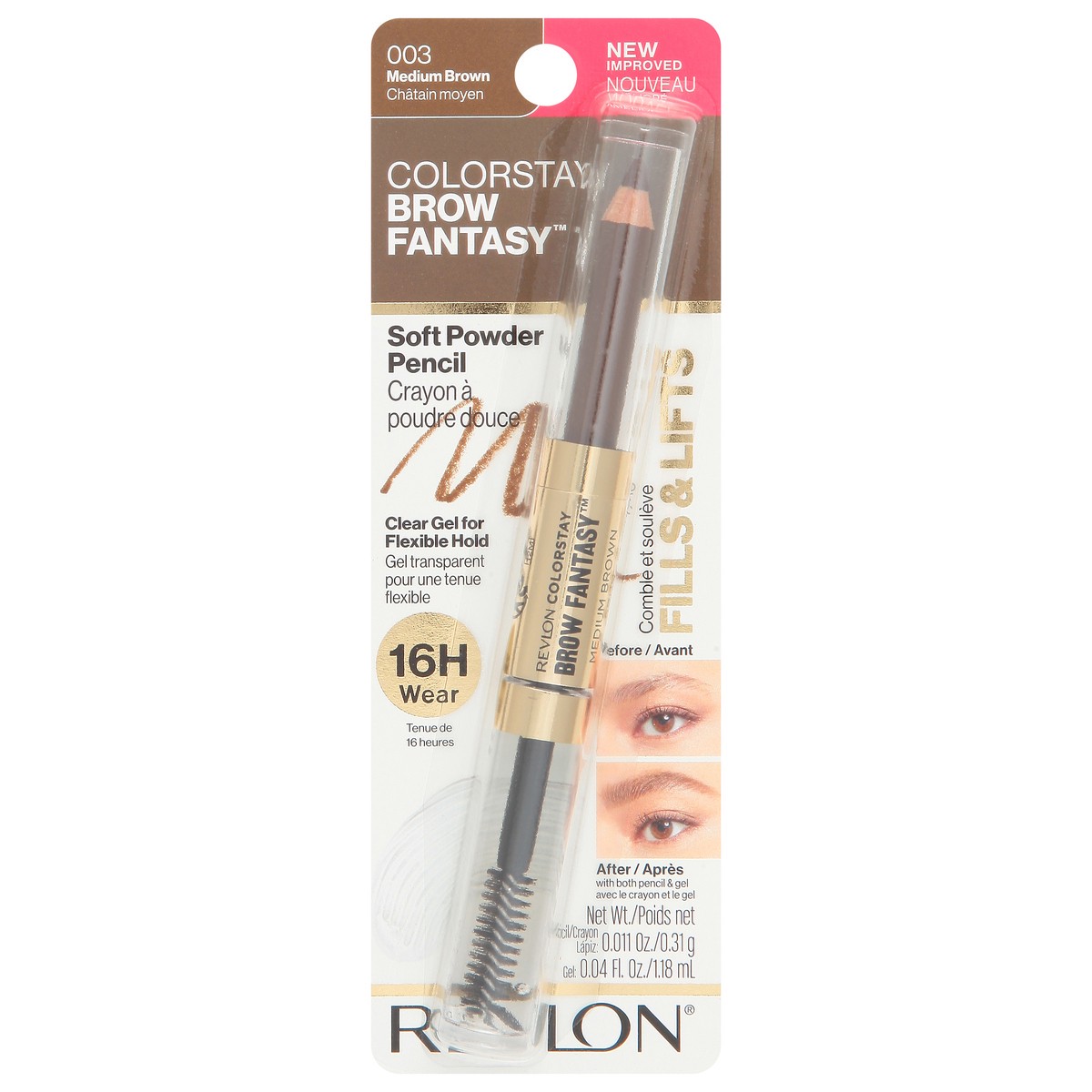 slide 9 of 13, Revlon Brow Fantasy 003 Medium Brown Soft Powder Pencil Packed, Unspecified 1 ea, 1 ct