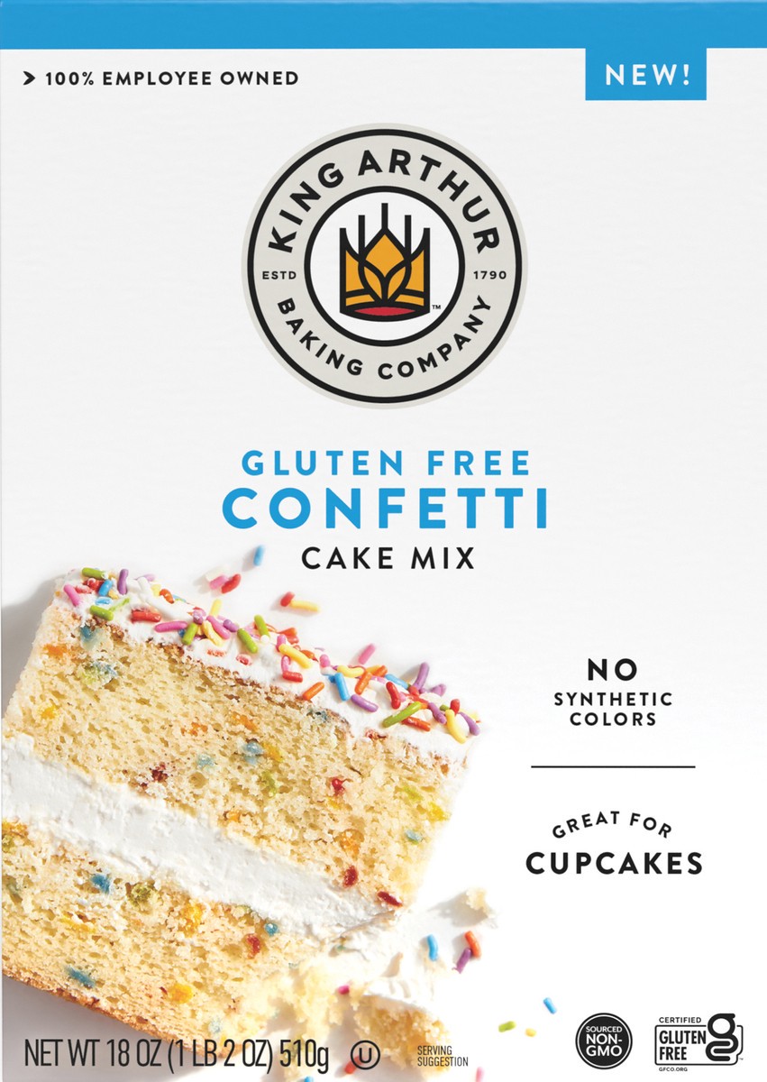 slide 1 of 6, King Arthur Gluten Free Confetti Cake Mix, 18 oz