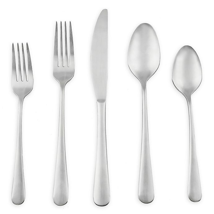 slide 1 of 2, Artisanal Kitchen Supply Ghent Flatware Set - Satin, 45 ct